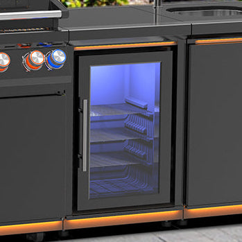 Waterproof Stainless Steel Gas BBQ Grill Kitchen Cabinet for Outdoor with Sink Fridge