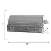 ProFire PFDLX48R dimensions and cut-out diagram