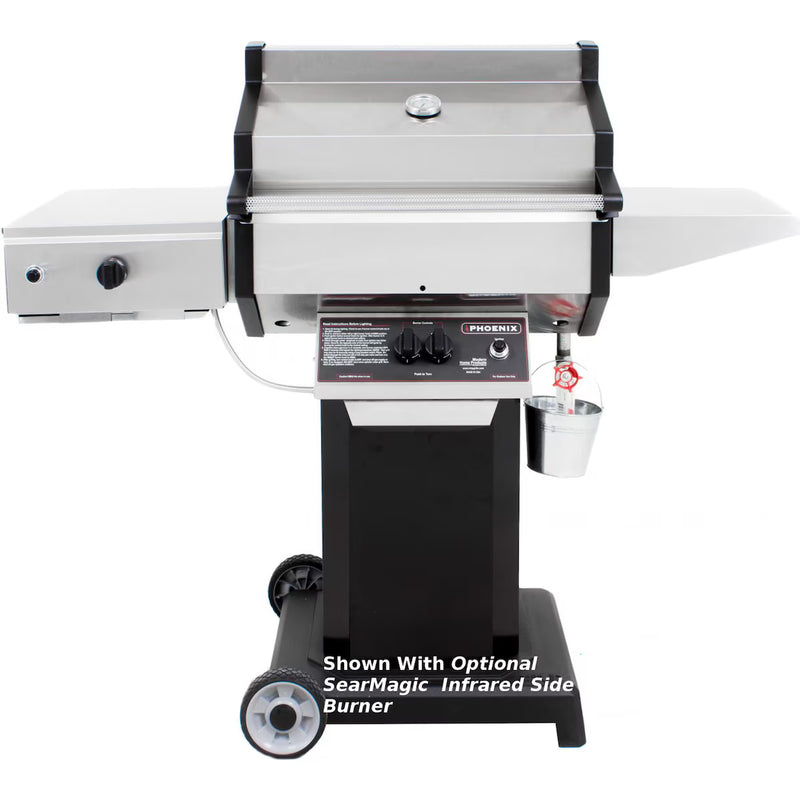 Phoenix SDBOC Gas Grill on Black Aluminum Column & Portable Base