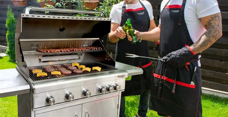 Dragon Fire grill cart in use on a patio